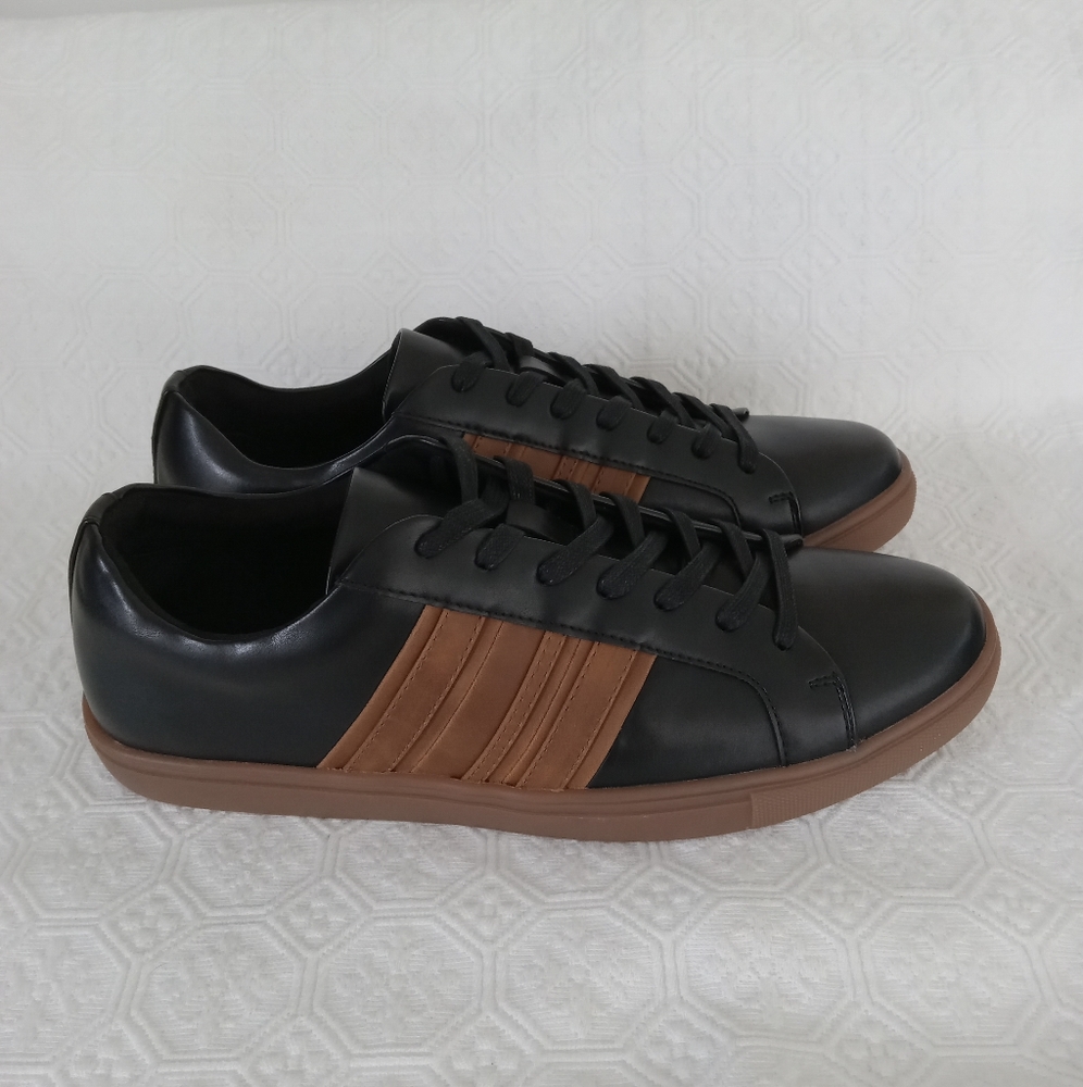 KENNETH COLE Unlisted Stand Mix Sneaker Black & Brown Men's Lace Up Size 9.5